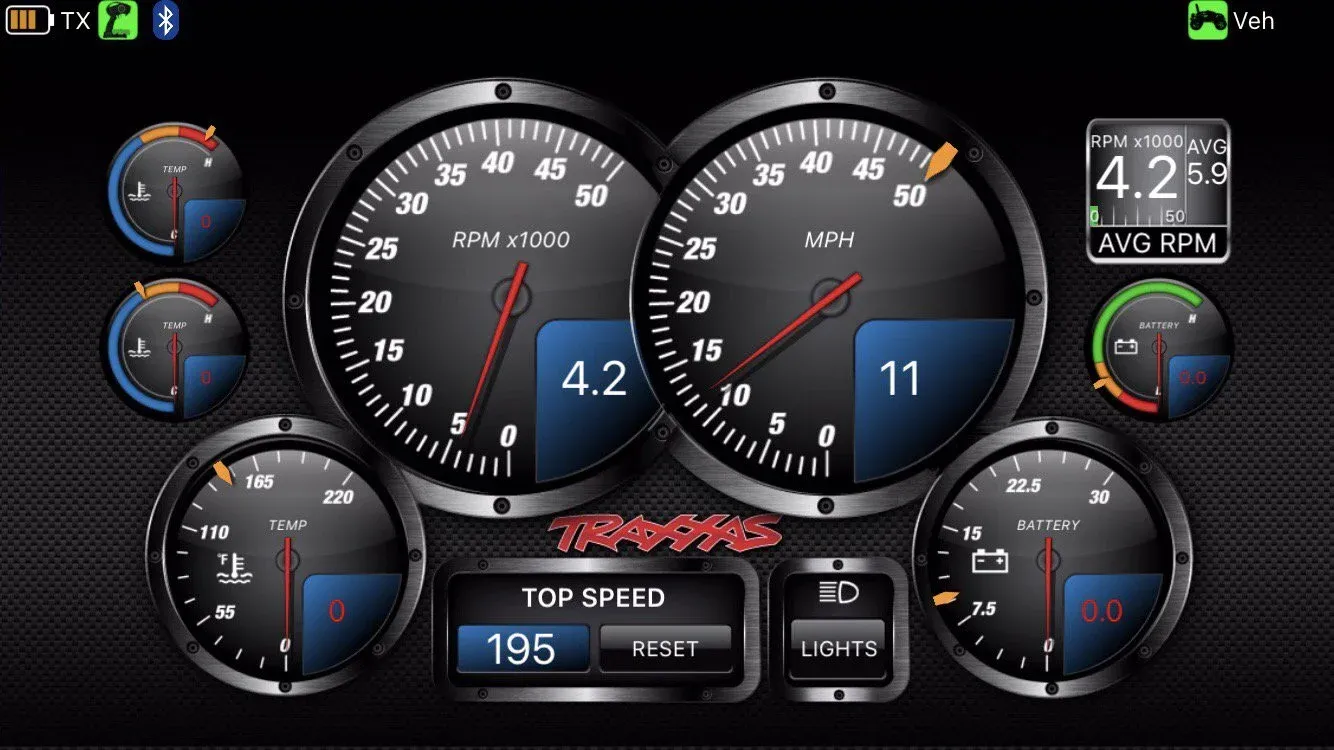 Screenshot of the Traxxas Link App Dashboard