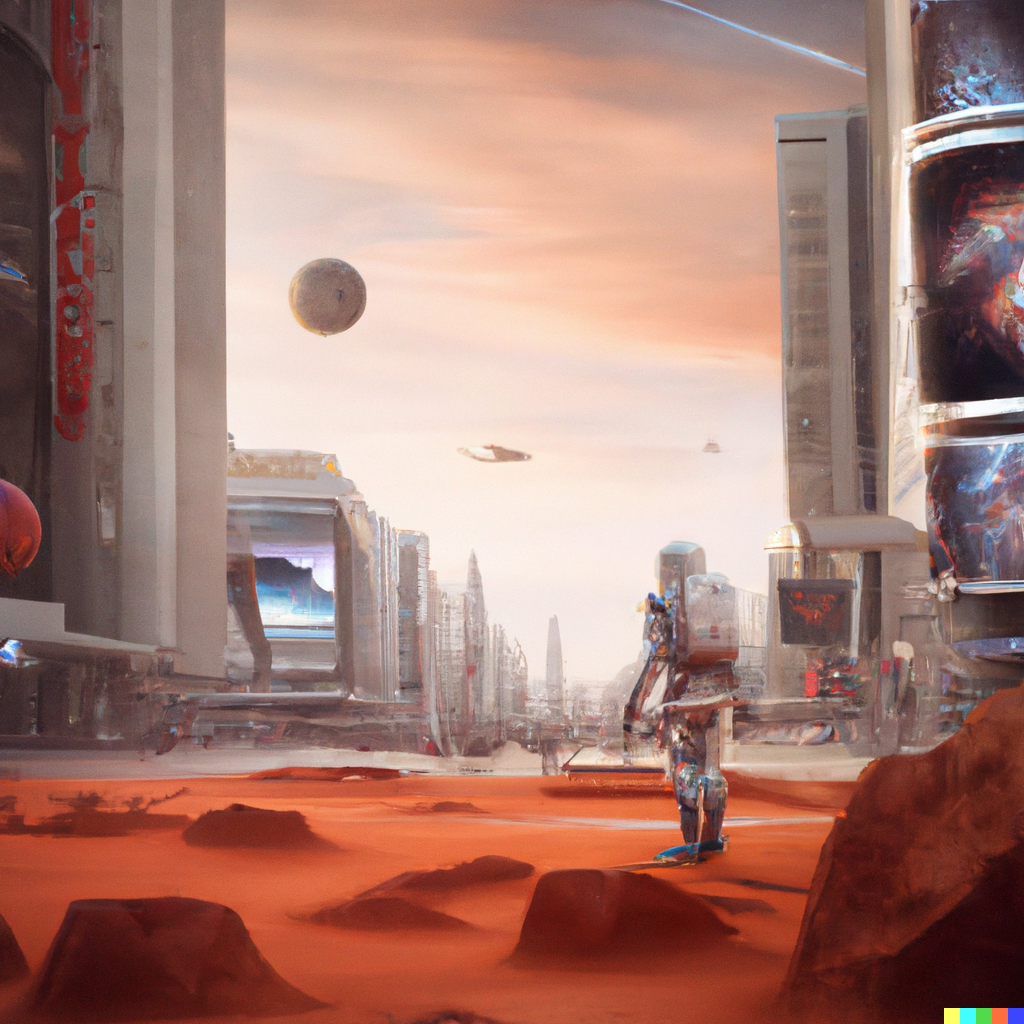 How DALL·E Sees Time Square on Mars