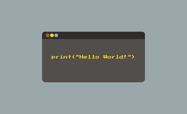 Python code to write "Hello World!" on screen