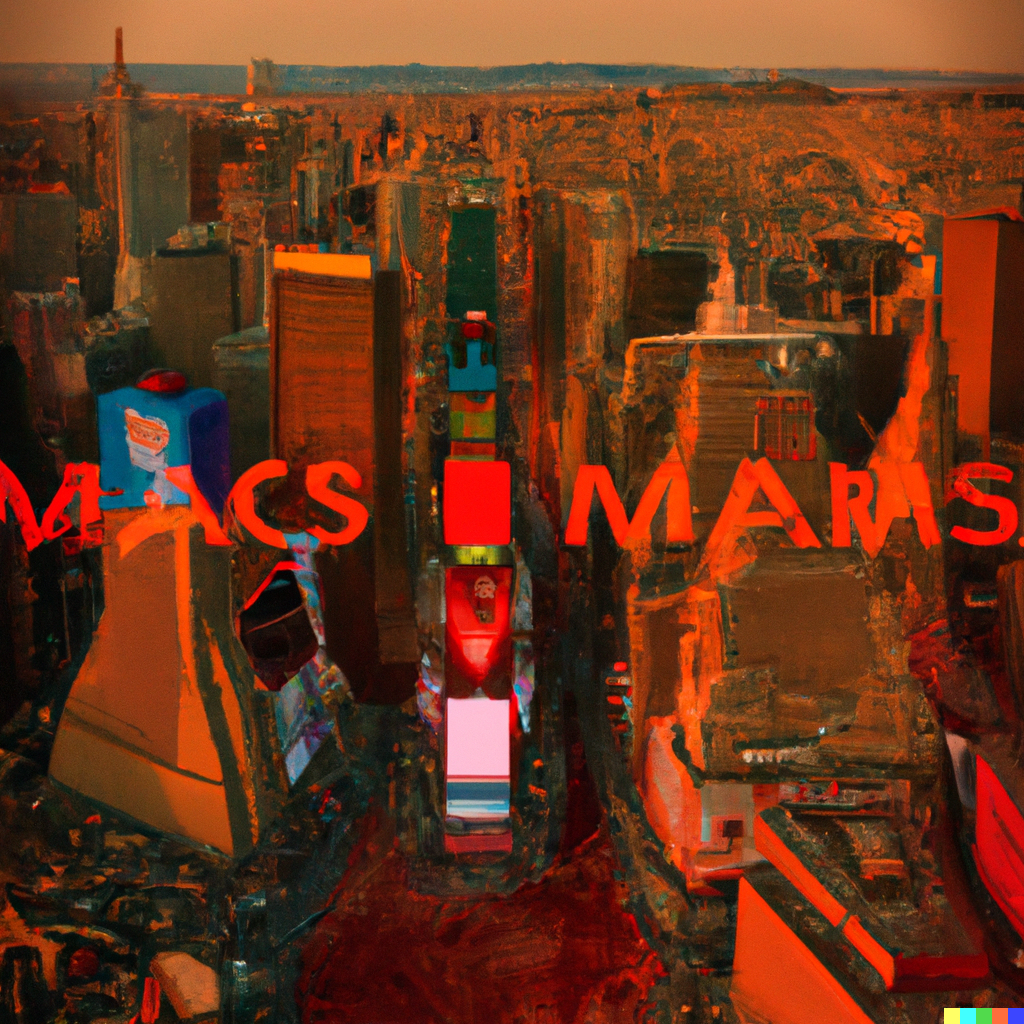 How DALL·E Sees Time Square on Mars